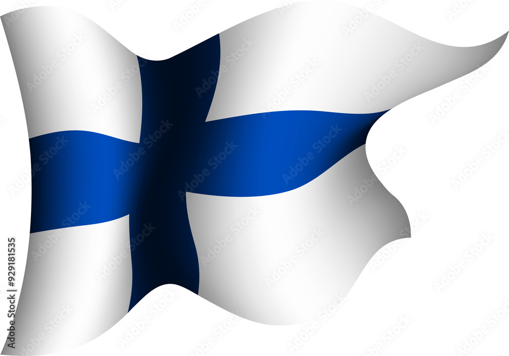 Finland Realistic 3D Waving Flag Finland Realistic 3D Waving Flag