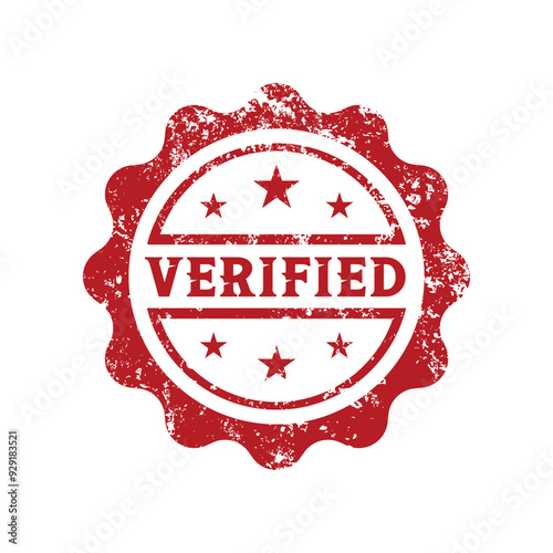 verified, rubber stamp, marking - vector illustration