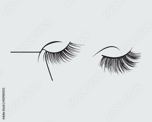 Set of eyelash brushes. Eyelash texture hair, spa, treatment, smooth, touching,