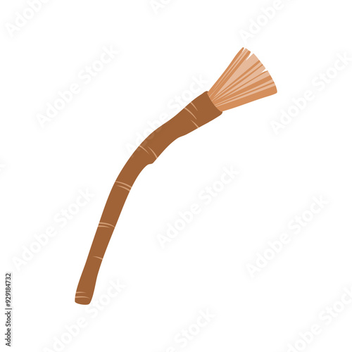 siwak natural toothbrush, plant, branch and leaves. Vector hand drawn illustration. photo