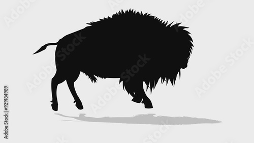 Bison running animation