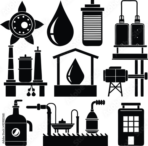 Sanitation Shadowy Silhouette Vector Art Pack