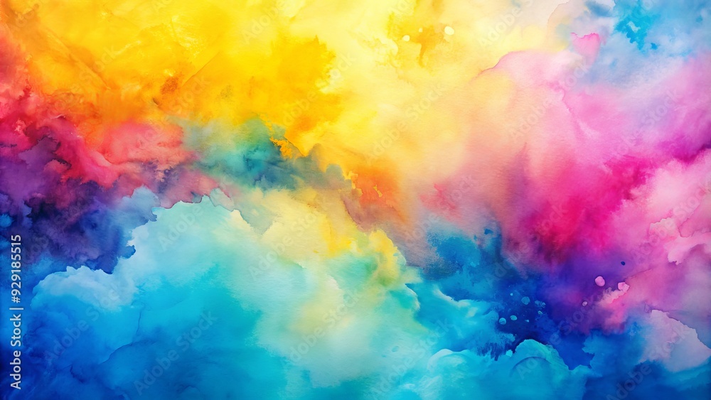 Vibrant abstract watercolor background featuring blended hues of blue, pink, and yellow, with soft, gradient-like texture and subtle, organic brushstroke patterns. Vibrant abstract watercolor background featuring blended hues of blue, pink, and yellow, with soft, gradient-like texture and subtle, organic brushstroke patterns.