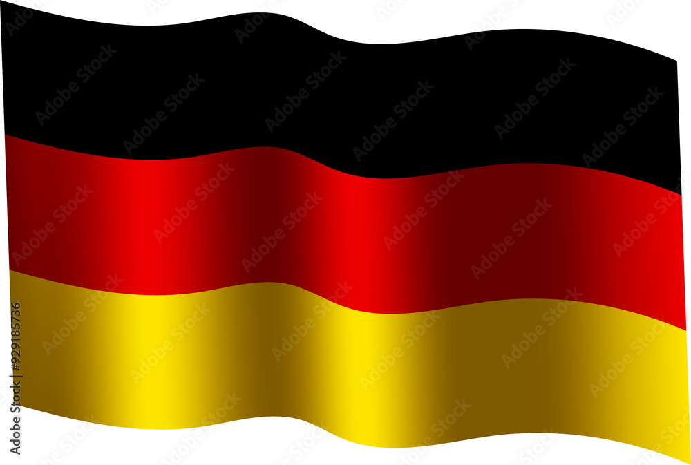Naklejka premium Germany Realistic 3D Waving Flag