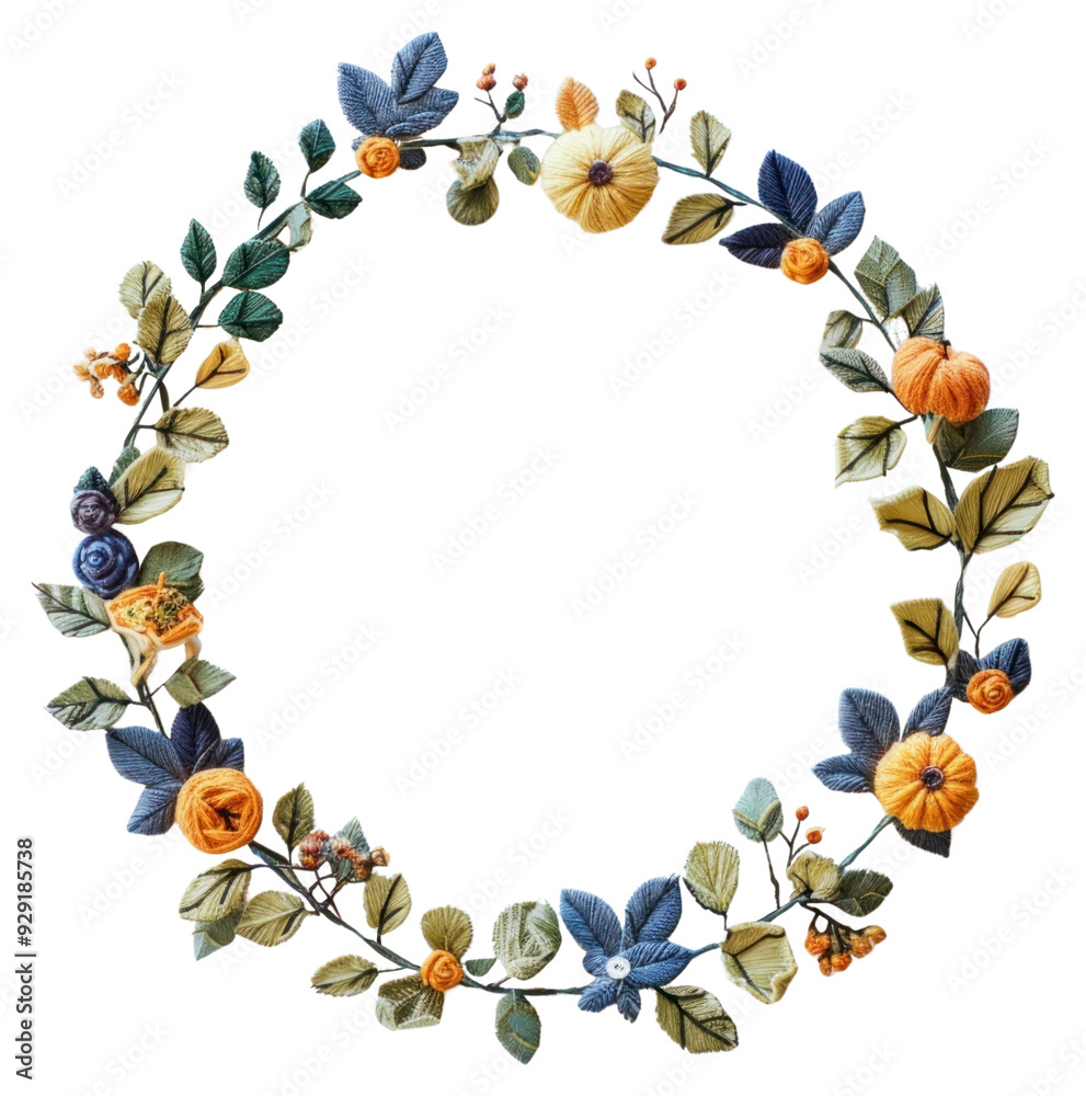 PNG Handcrafted floral wreath decoration PNG Handcrafted floral wreath decoration