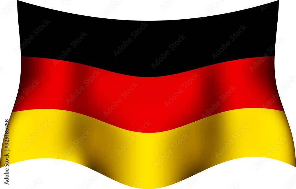 Naklejka premium Germany Realistic 3D Waving Flag