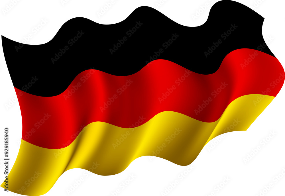 Fototapeta premium Germany Realistic 3D Waving Flag