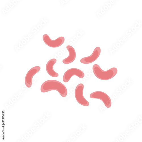 Viruses, germs and bacteria, microorganism types. Illness or disease microscopic cells and infection, microbes and antibodies.