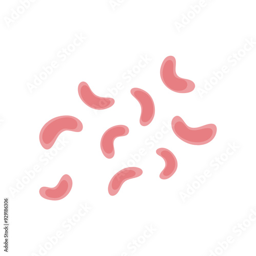 Viruses, germs and bacteria, microorganism types. Illness or disease microscopic cells and infection, microbes and antibodies.