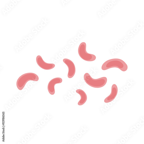 Viruses, germs and bacteria, microorganism types. Illness or disease microscopic cells and infection, microbes and antibodies.