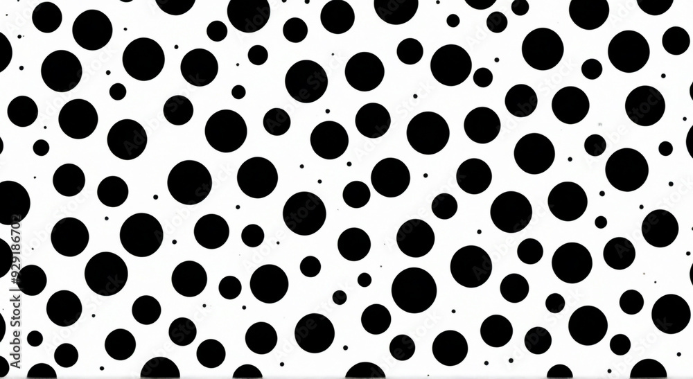 black and white background with dots
