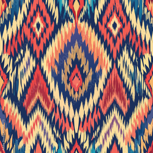 Ikat Seamless Pattern Illustration