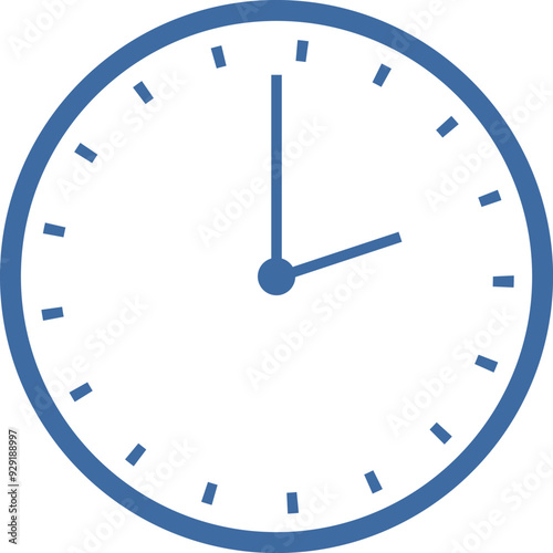 Clock face icon. Wall time hour watch