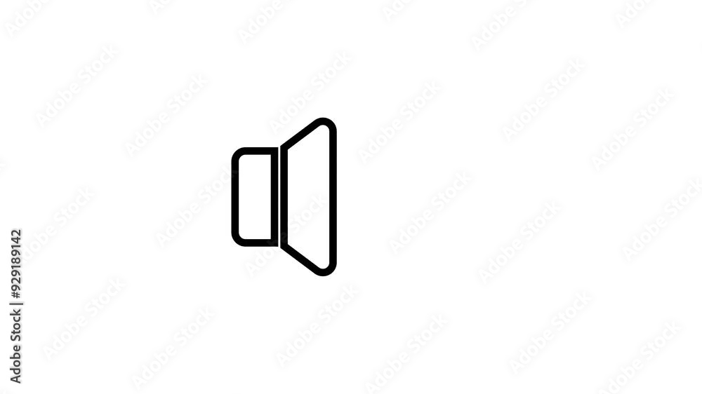 Sound, music, speaker Audio technology, music, and sound icon animation on white background. Sound, music, speaker Audio technology, music, and sound icon animation on white background.