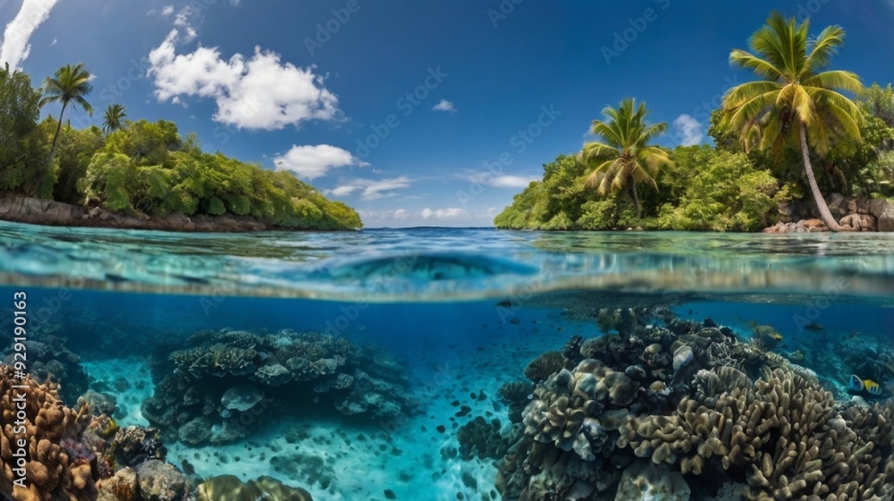 Fototapeta premium coral reef in the sea