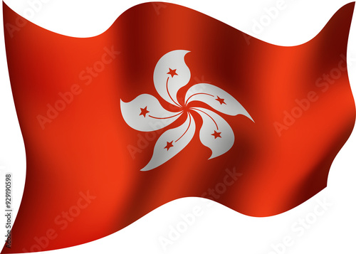 Photography Hongkong Realistic 3D Waving Flag