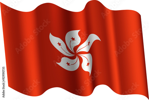 Photography Hongkong Realistic 3D Waving Flag
