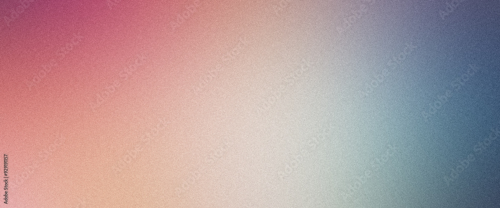 Abstract grainy gradient background fading from pink to blue