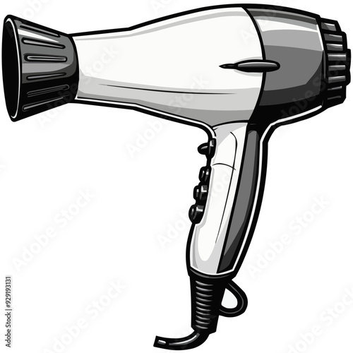 hair dryer isolated on white