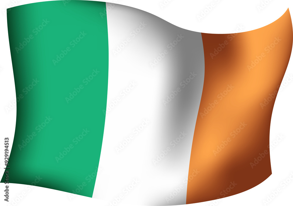ireland Realistic 3D Waving Flag ireland Realistic 3D Waving Flag