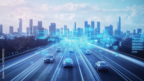 Self-driving cars navigating a smart city