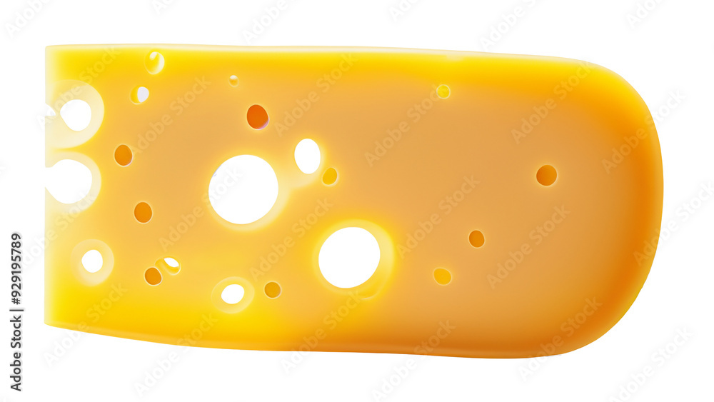 cheddar cheese slice isolate on transparency background PNG