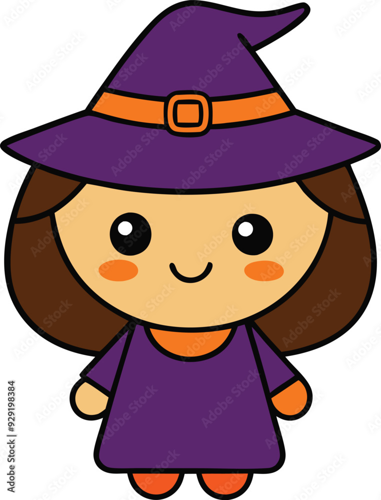 Funny Vector Halloween Witch with Pumpkin - Spooky and Playful Illustration Funny Vector Halloween Witch with Pumpkin - Spooky and Playful Illustration