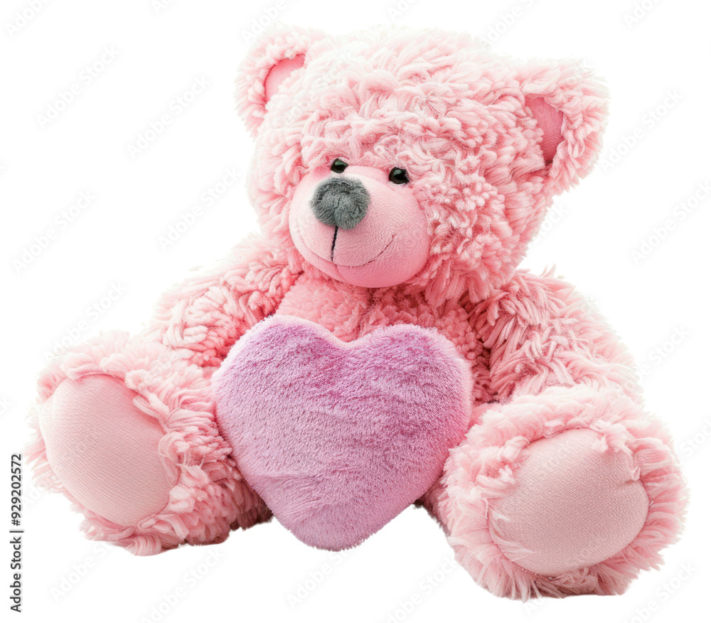 PNG Pink teddy bear with heart PNG Pink teddy bear with heart