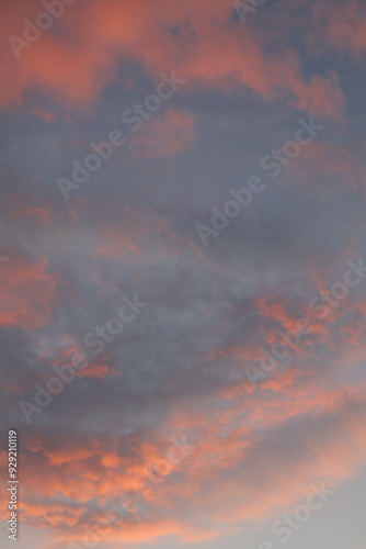 A sunset over the horizon, with delicate shades of pink and purple, as the sun dips below the horizon. Clouds create serenity and drama to the scene.