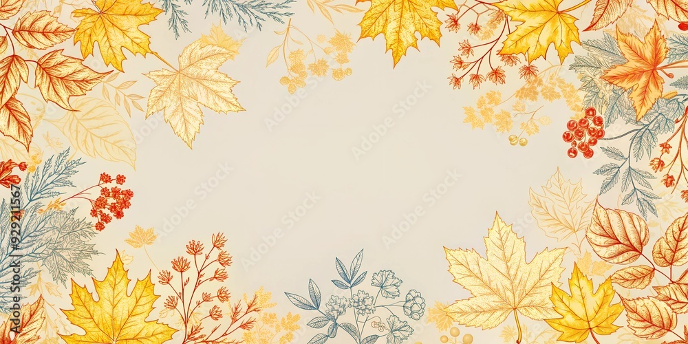 beautiful autumn background, leaves, berries and flowers. beautiful autumn background, leaves, berries and flowers.