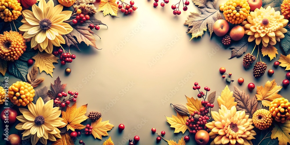 beautiful autumn background, leaves, berries and flowers. beautiful autumn background, leaves, berries and flowers.