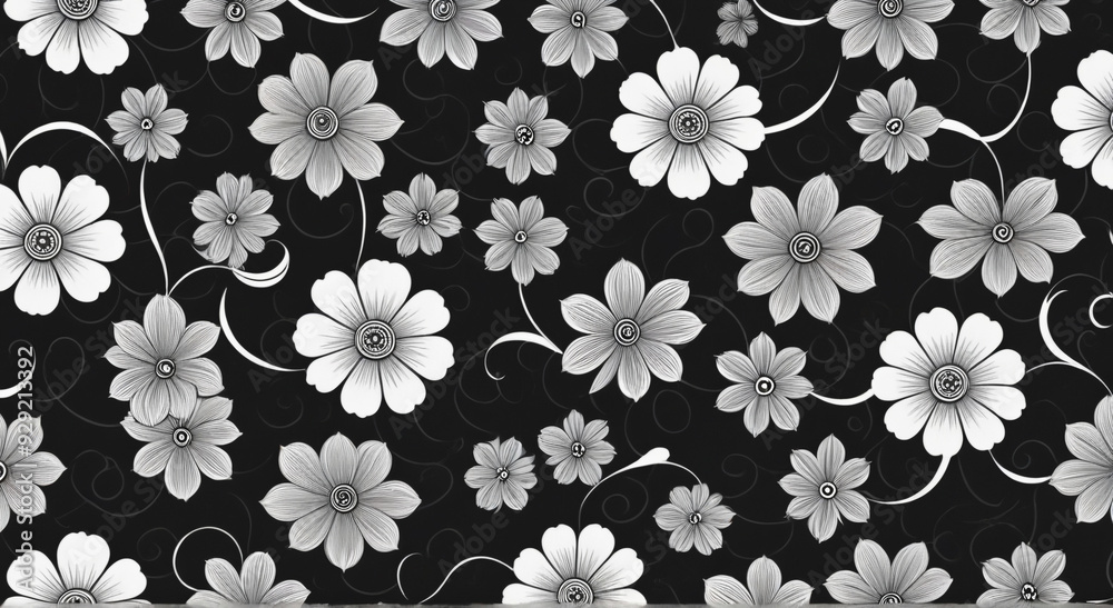 seamless pattern with flowers