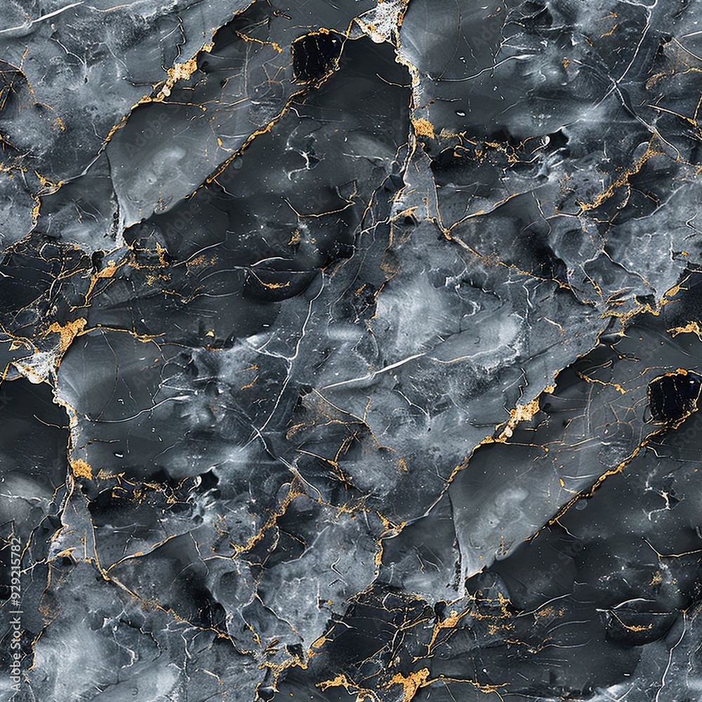 Obraz premium Seamless Abstract Background With multicolored waves and lines marble texture. 3d render illustration. Gold and black marble patterned texture background. Black marble texture