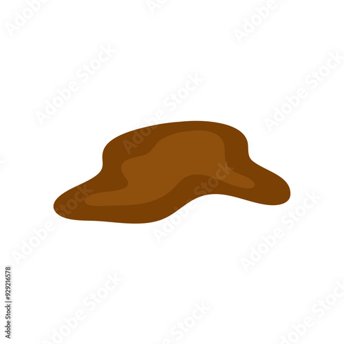 Puddle mud vector cartoon