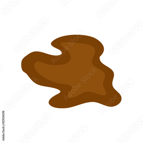 Puddle mud vector cartoon