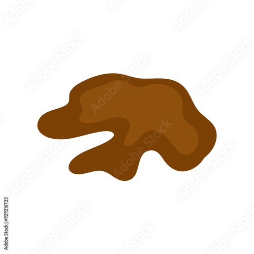 Puddle mud vector cartoon