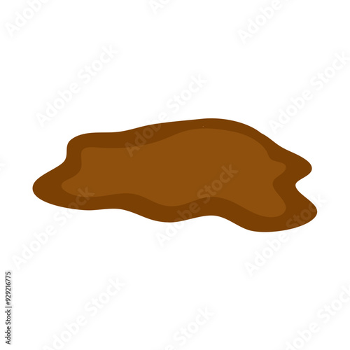 Puddle mud vector cartoon