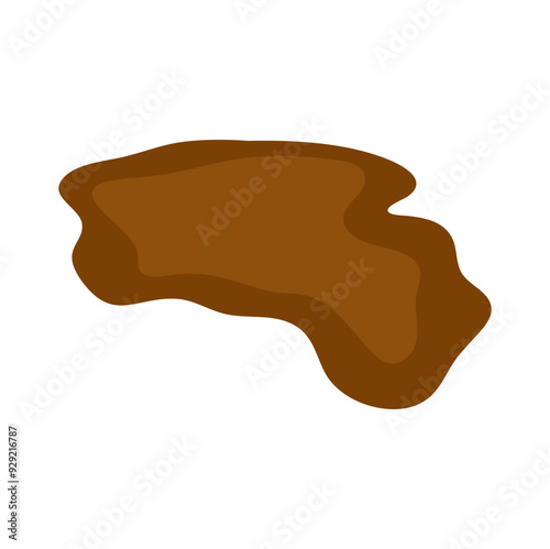 Puddle mud vector cartoon