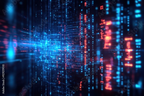 Digital DNA Helix in Binary Code