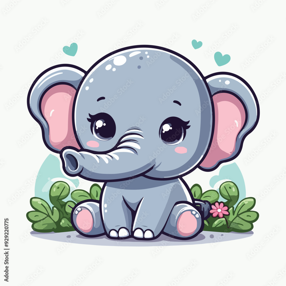 Cute Elephant With love Sign Hand Cartoon Vector Icon Illustration. Animal Nature Icon Concept Isolated Premium Vector. Flat Cartoon Style Cute Elephant With love Sign Hand Cartoon Vector Icon Illustration. Animal Nature Icon Concept Isolated Premium Vector. Flat Cartoon Style