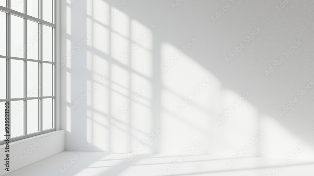 Abstract white studio background with shadows Abstract white studio background with shadows