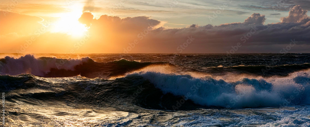 Fototapeta premium ocean at sunset