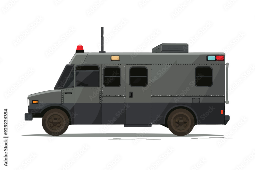 Prisoner Transport Vehicle stock image isolated vector style Prisoner Transport Vehicle stock image isolated vector style
