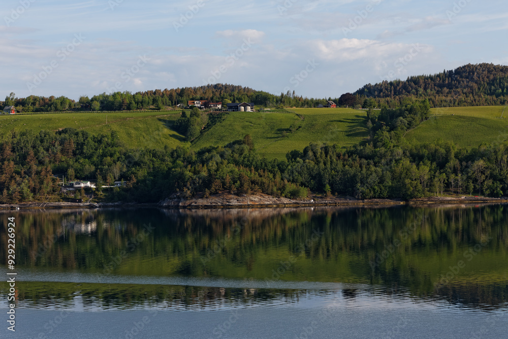 Panoramic view of the Norwegian coast. Panoramic view of the Norwegian coast.
