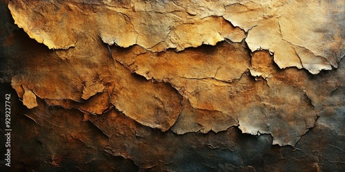 Cracked and Weathered Golden-Brown Surface