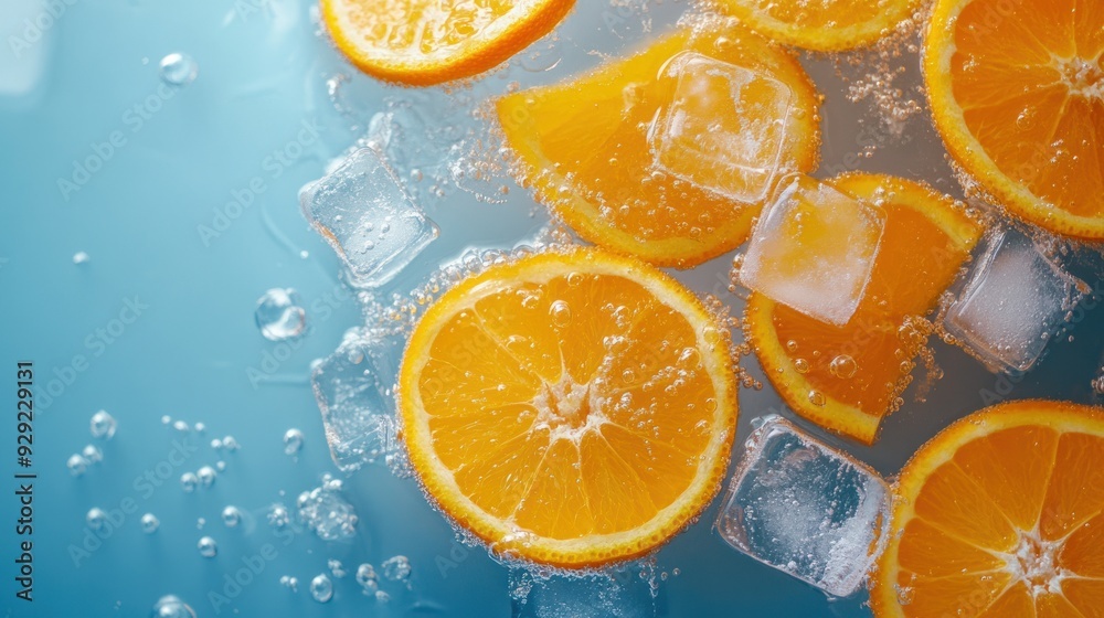Orange Slices in Water with Ice Orange Slices in Water with Ice