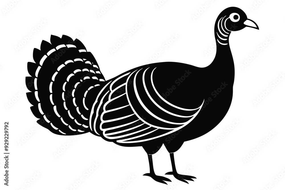 Wild Turkey on Vector Illustration, wild turkey vector illustration, perfect for wildlife and nature Wild Turkey on Vector Illustration, wild turkey vector illustration, perfect for wildlife and nature