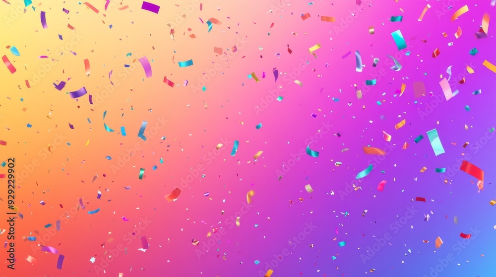 Colorful confetti exploding on gradient background Colorful confetti exploding on gradient background