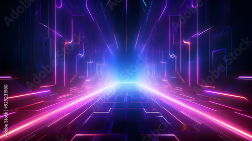 neon light vibe wallpaper background, cyber technology style