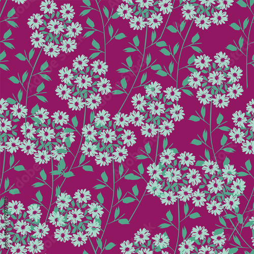 Textile and digital seamless floral vector design